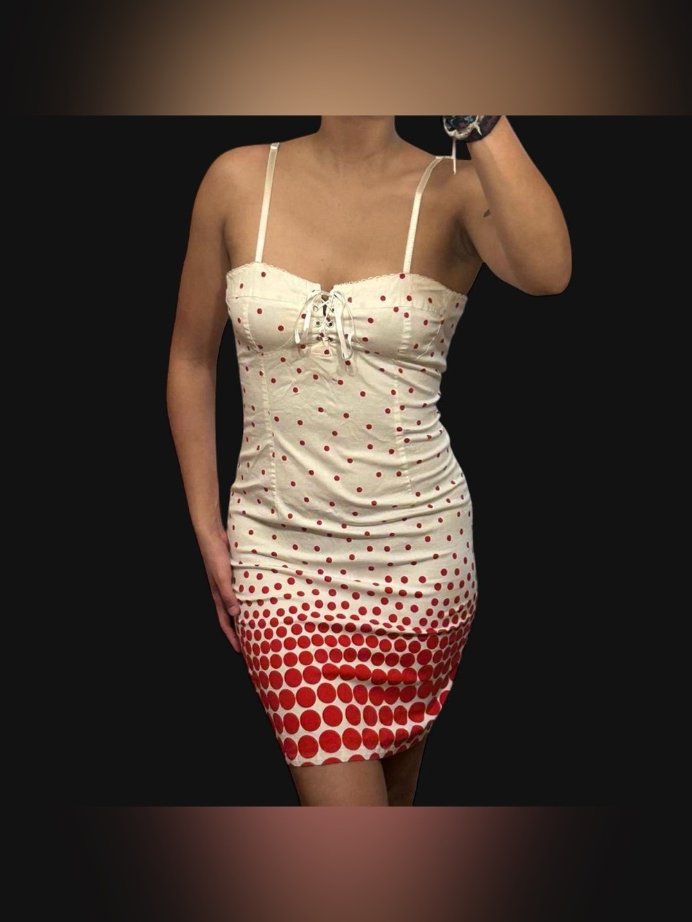 Y2K White Polka Dot Dress by She’s Cool!